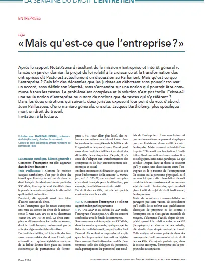 Qu’est-ce que le droit de l’entreprise ?