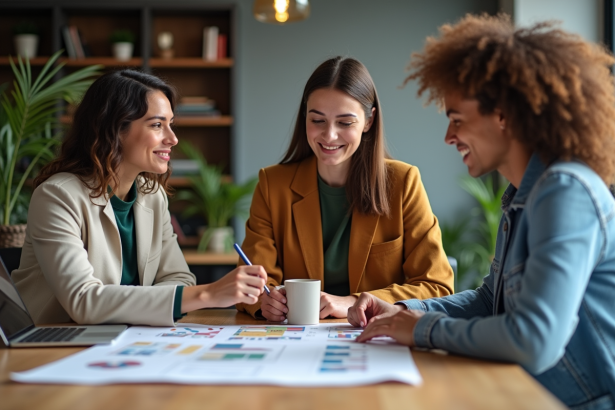 Groupe de professionnels marketing en réunion de travail