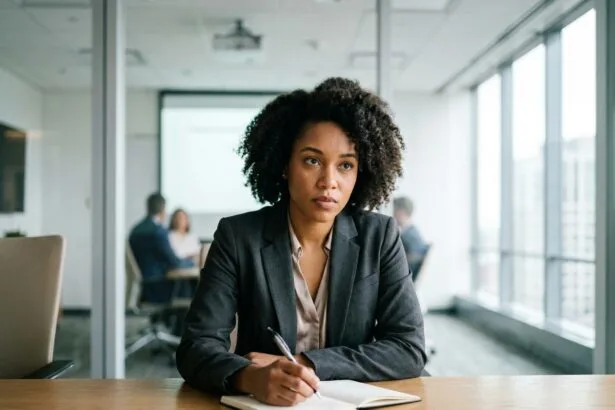 Jeune femme en formation en entreprise lors d'une session